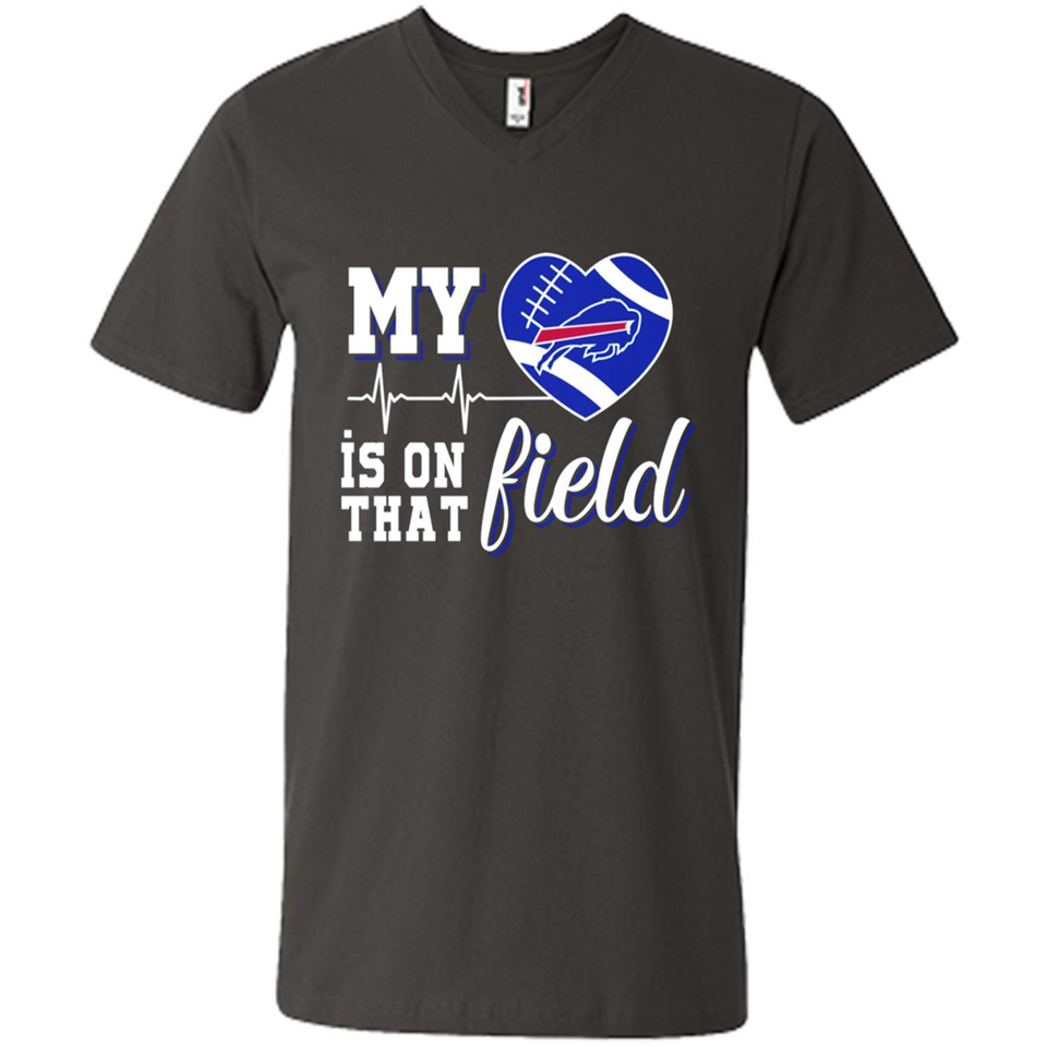 Buffalo Bills Football My Heart is on that Field - Men's V-Neck