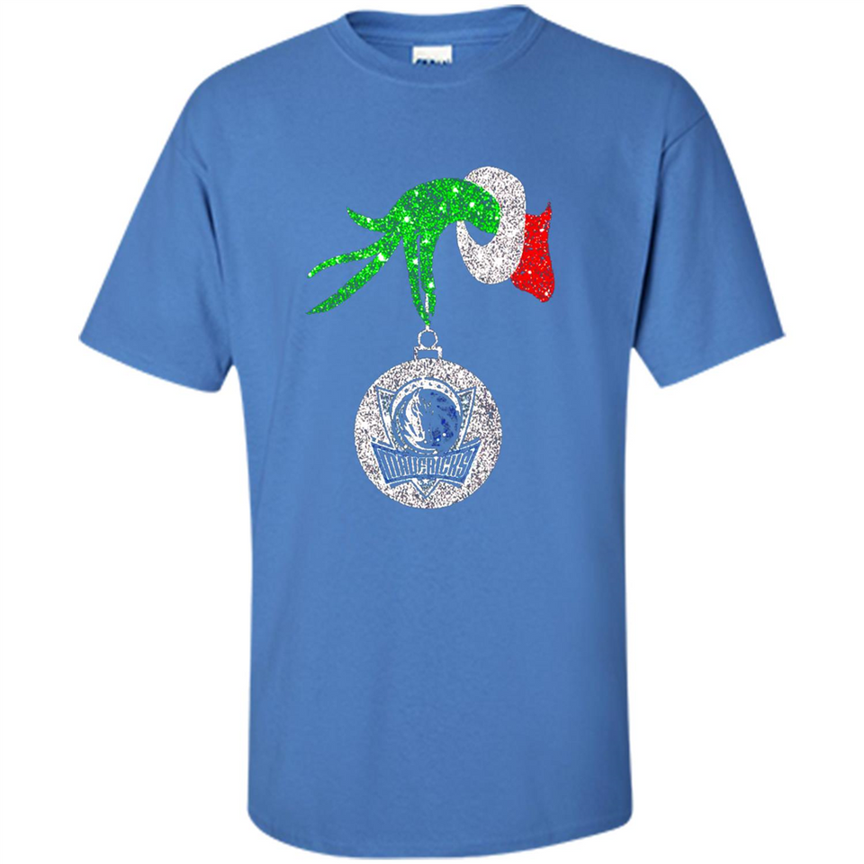 Amazing Dallas Mavericks Glitter Grinch Monogram Ornament Christmas Gift - Shirt
