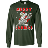 Lacrosse Merry Laxmas Santa - Long Sleeve T-Shirt
