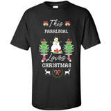 This Paralegal Loves Christmas Tree Shirt with Snowman