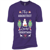 This Architect Loves Christmas Tree Shirt with Snowman