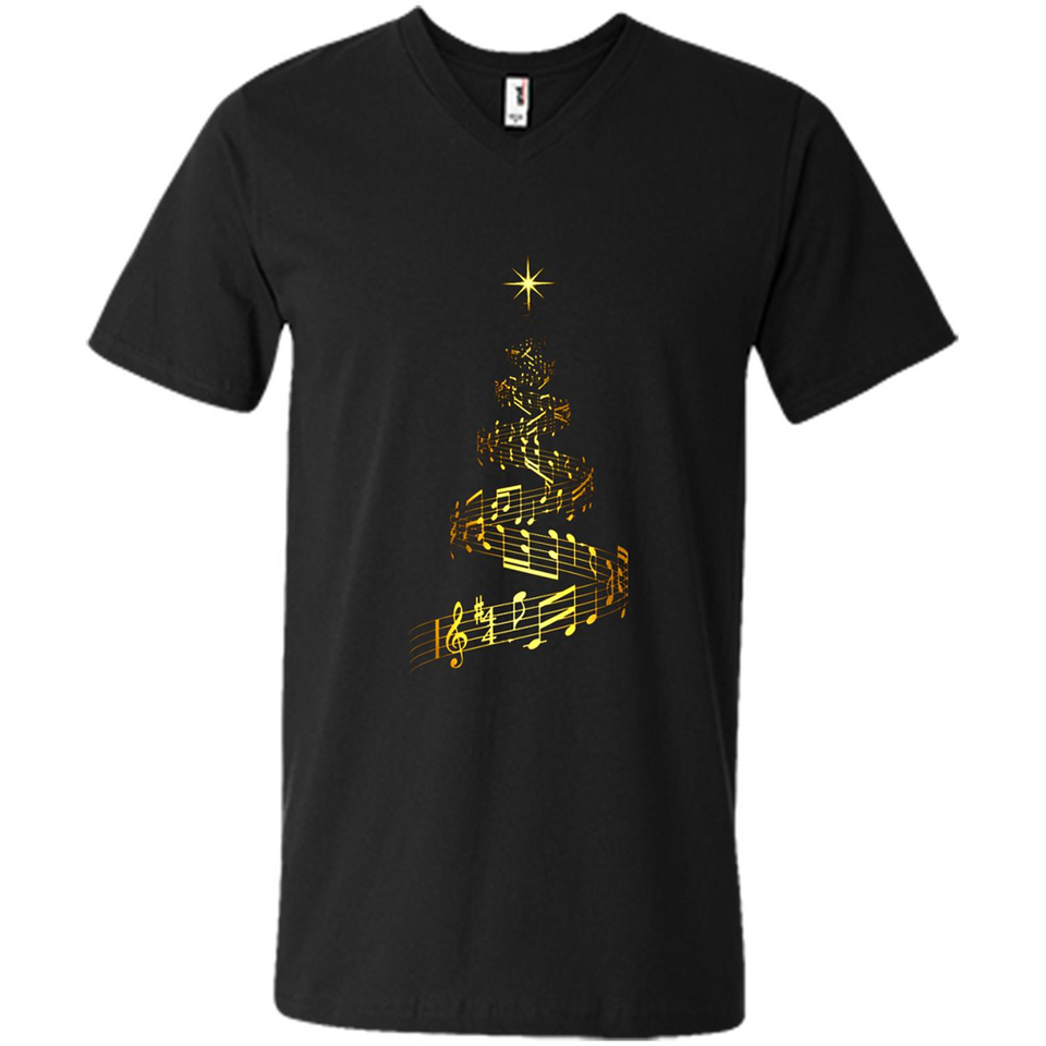 Music Note Christmas Tree Xmas Music Lover Mug PINGPONG - Men's V-Neck