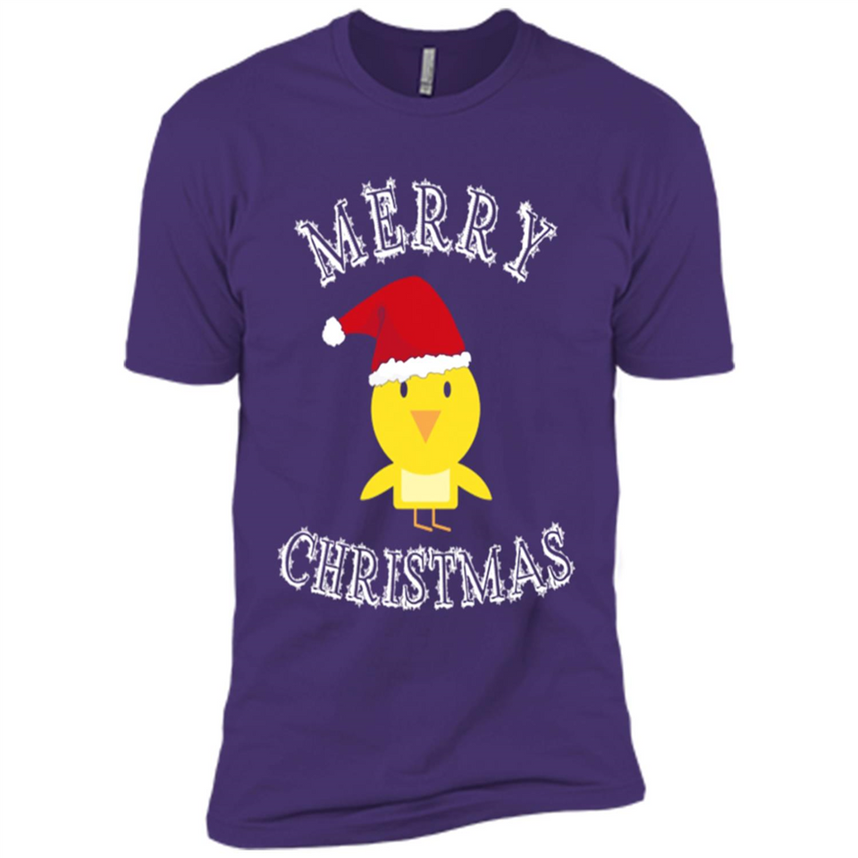 Bird Santa Merry Christmas T-Shirt - Birds Watchers Xmas - Premium Short Sleeve T-Shirt