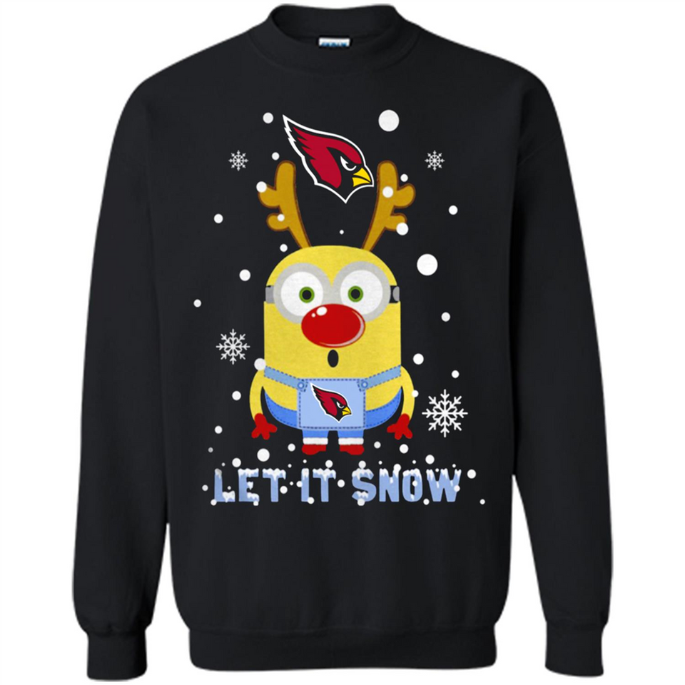 Minion Arizona Cardinals Ugly Christmas Sweater Let it Snow - Sweatshirt