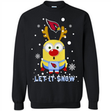 Minion Arizona Cardinals Ugly Christmas Sweater Let it Snow - Sweatshirt