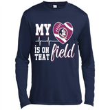 Florida State Seminoles Football My Heart is on that Field - Canvas Long Sleeve T-Shirt