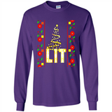 Funny Lets Get Lit Christmas Tree - Long Sleeve T-Shirt