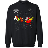 Christmas Unicorn Rudolph and Santa - Sweatshirt