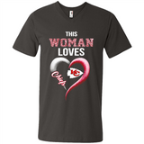 This Woman love Chiefs NFL football team - Men's V-Neck