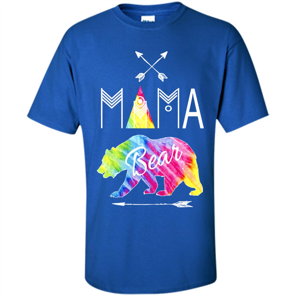 Mama Bear Shirt Tie Dye Family Vacation & Camping Tee - Shirt