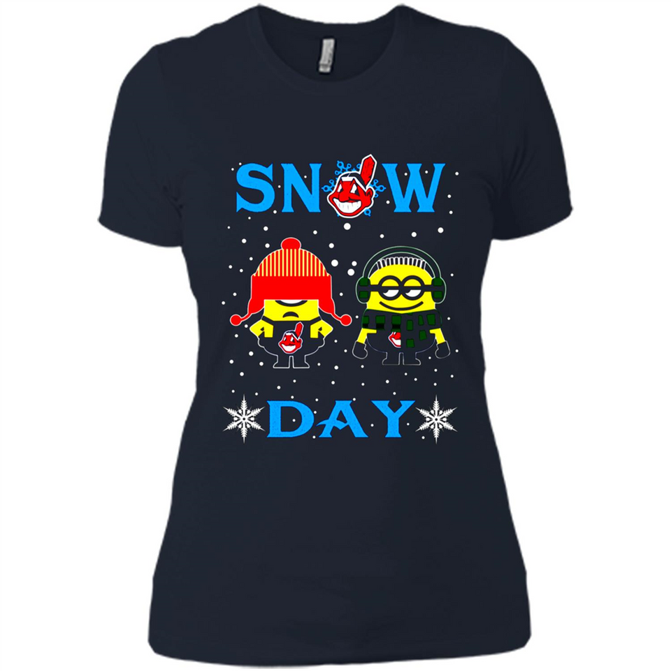 Snow Day Shirt For Cleveland Indians Vs Minion Fans pingpong