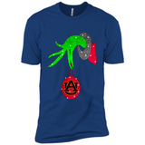 GRINCH HAND HOLDING AUBURN TIGERS GLITTER CHRISTMAS PINGPONG