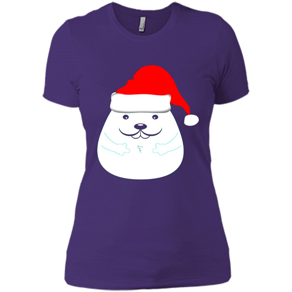 Funny Hamster Christmas t-shirt Santa Hat - Ladies' Boyfriend T-Shirt