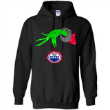 GRINCH HAND HOLDING EDMONTON OILERS GLITTER CHRISTMAS PINGPONG