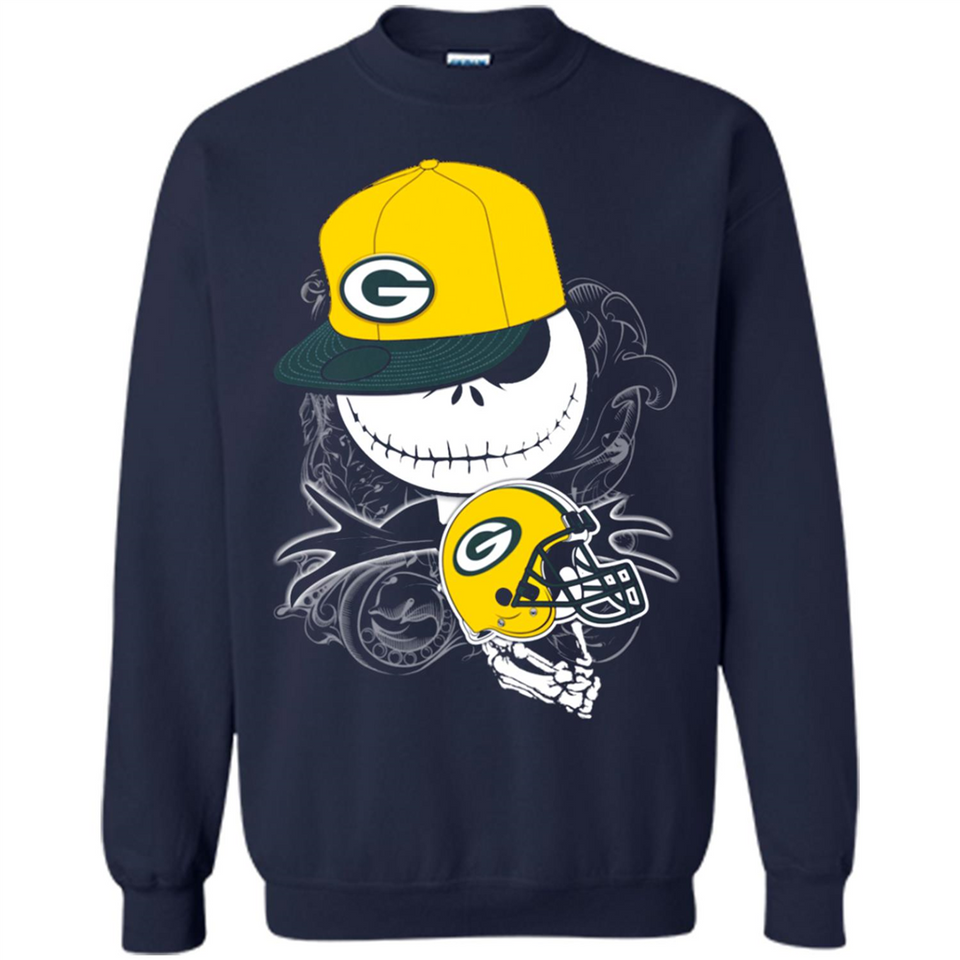 Jack Skellington The Nightmare Before Christmas-Packers Football - Sweatshirt