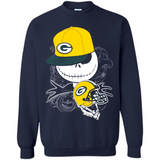 Jack Skellington The Nightmare Before Christmas-Packers Football - Sweatshirt