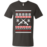 Rifle I Want Rifle Guns For Christmas ugly - Men's V-Neck