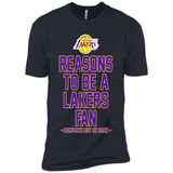 Reasons to be a Los Angeles Lakers Fan Complete List on Back - Premium Short Sleeve T-Shirt