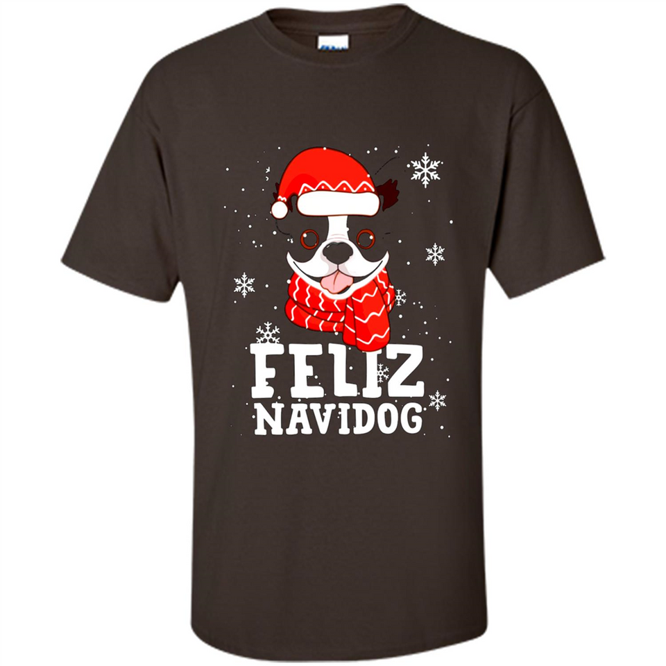 Feliz Navidog Boston Terrier Dog Ugly Xmas Sweater PING PONG