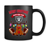 Oakland Raiders NFL Reindeer Funny Merry Christmas And Happy New Year