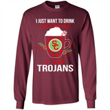 I Just Want To Drink Hot Chocolate & Watch USC Trojans Ugly Christmas Sweater PINGPONG