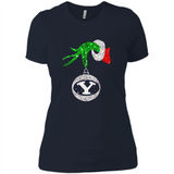Fantastic Byu Cougars Glitter Grinch Monogram Ornament Christmas Gift - Ladies' Boyfriend T-Shirt