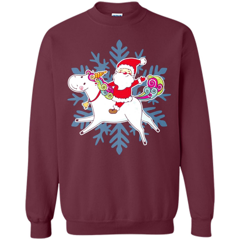 Unicorn And Santa Christmas 1 - Sweatshirt