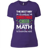 Math Teacher Christmas Shirt Christmas Cheer - Ladies' Boyfriend T-Shirt