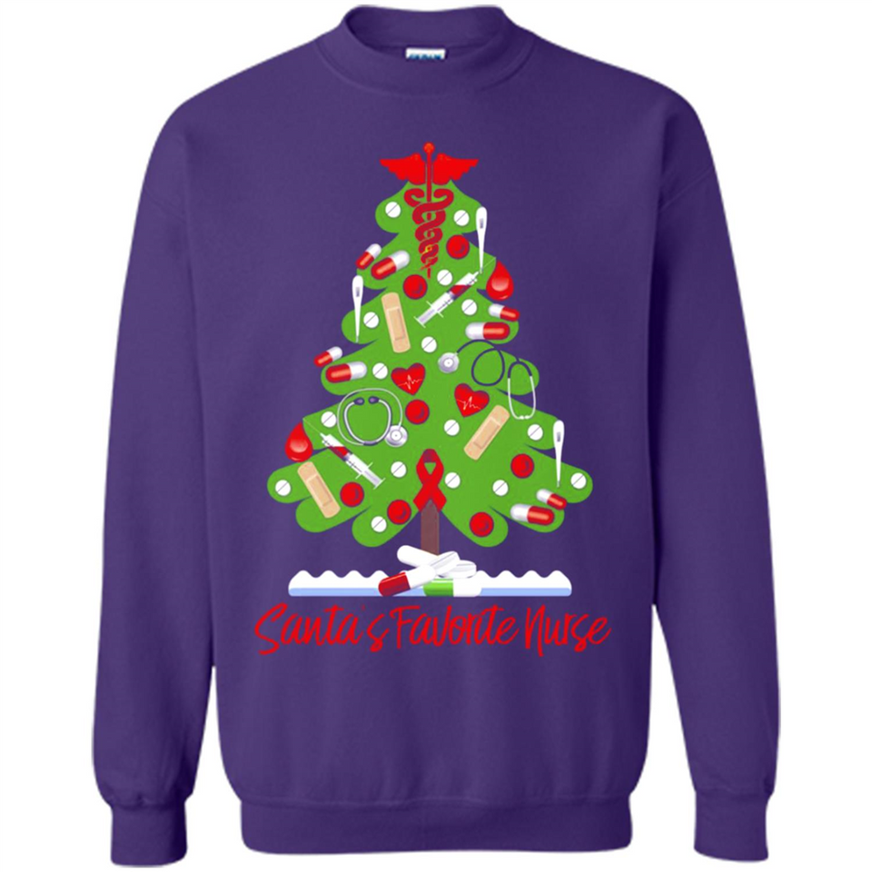 Santa's Favorite Nurse Christmas Tee