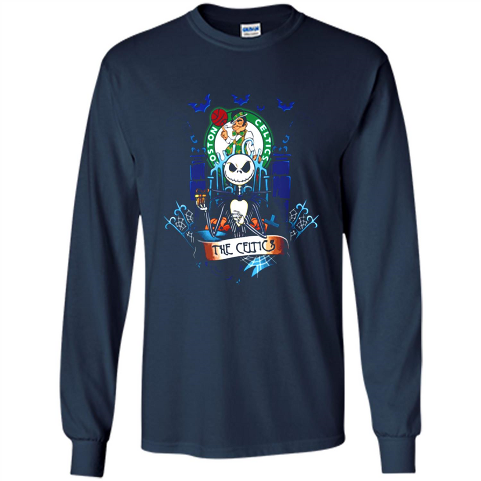 Boston Celtics Halloween The Nightmare Before Christmas - Long Sleeve T-Shirt