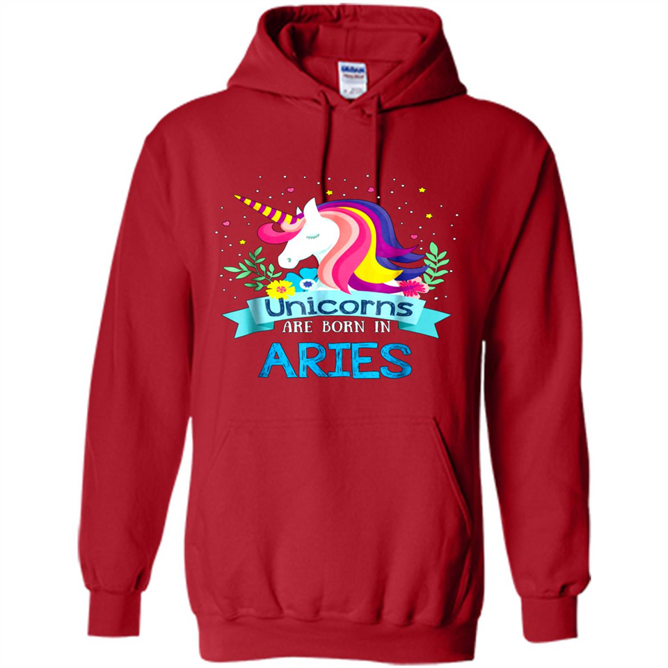 Unicorns are born in Aries Birthday Rainbow Gift Custom Ultra Cotton