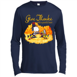 Snoopy Thanksgiving Give Thanks With A Grateful Heart - Canvas Long Sleeve T-Shirt