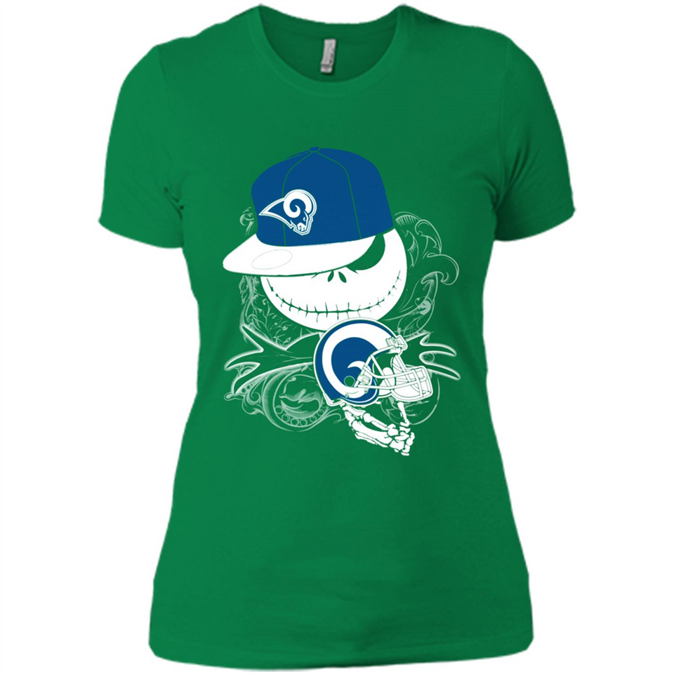 Jack Skellington The Nightmare Before Christmas-Rams Football - Ladies' Boyfriend T-Shirt