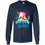 Unicorns are born in Gemini Birthday Rainbow Gift Custom Ultra Cotton