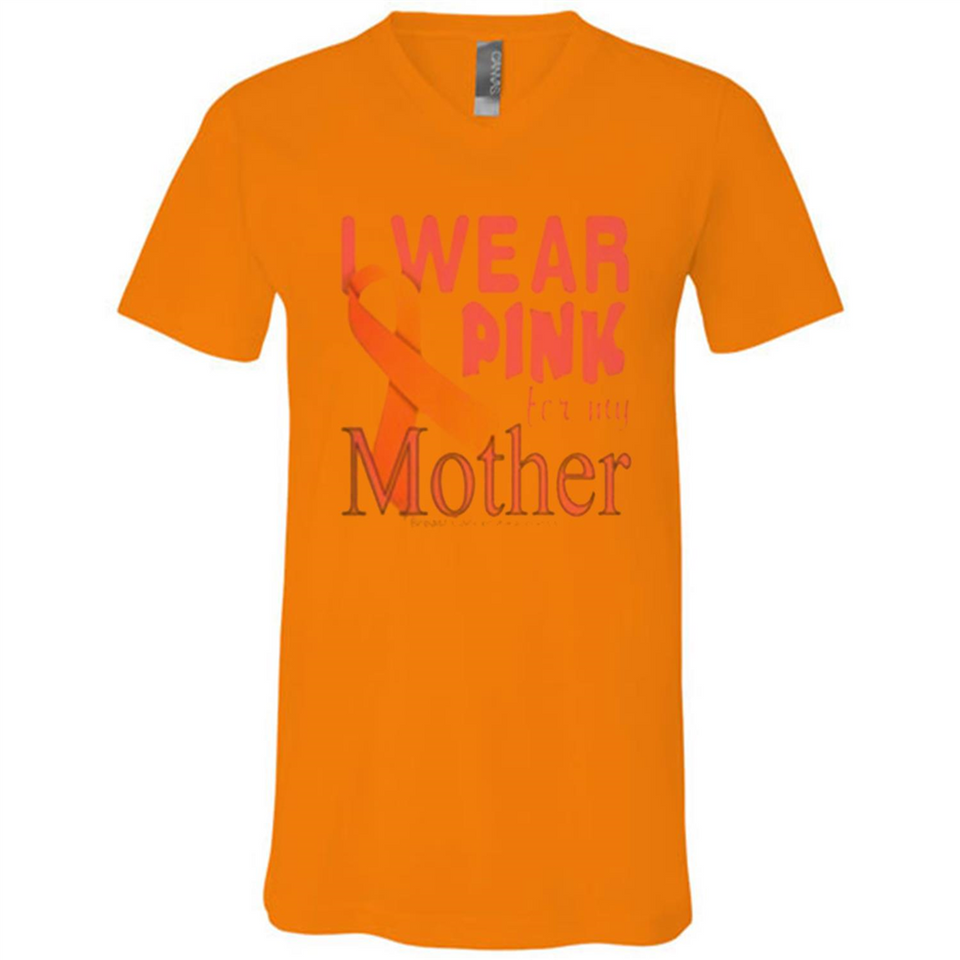 Breast cancer awareness mother - Canvas Unisex V-Neck