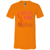 Breast cancer awareness mother - Canvas Unisex V-Neck