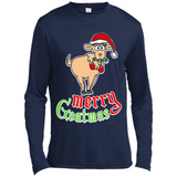 Christmas Merry Goatmas Goat Shirt Santa Hat - Canvas Long Sleeve T-Shirt