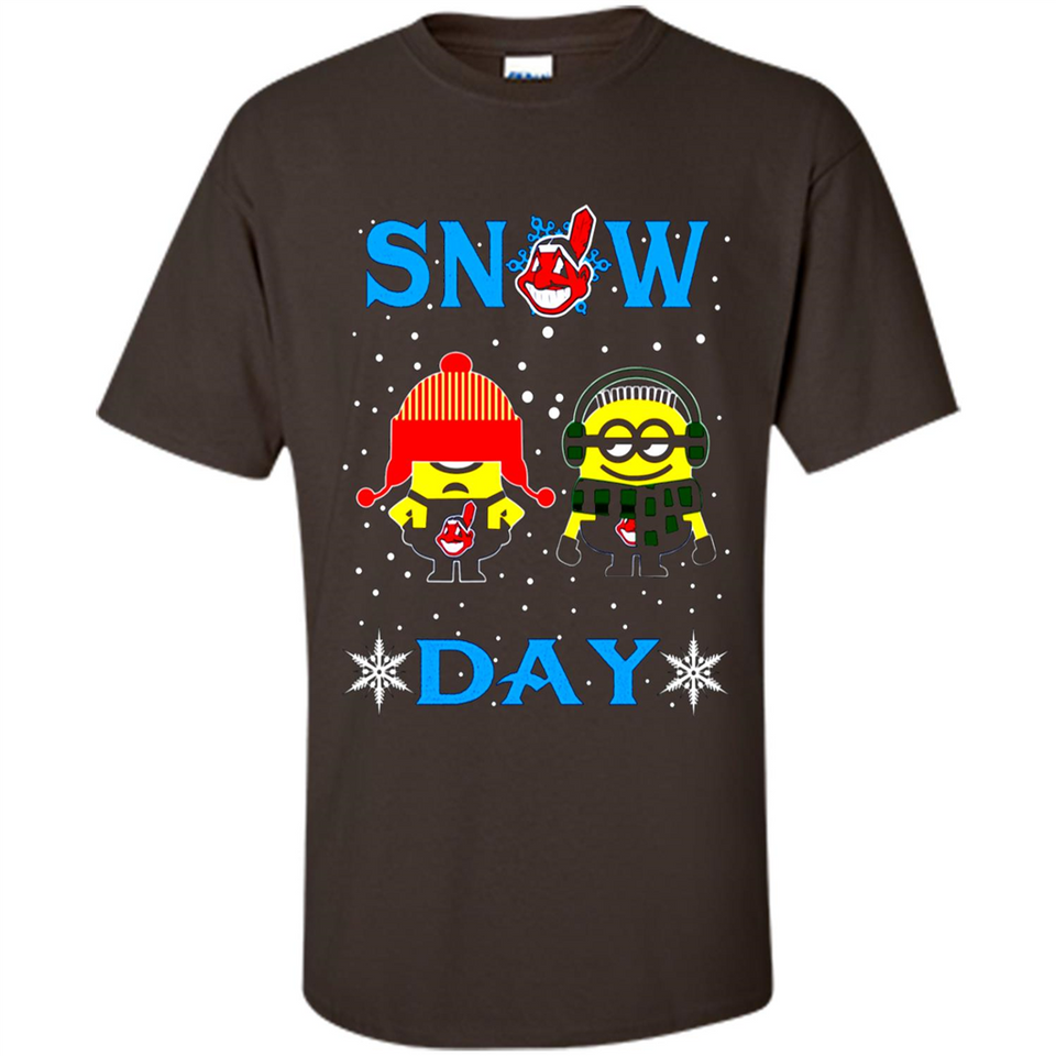 Snow Day Shirt For Cleveland Indians Vs Minion Fans pingpong