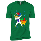 Christmas Dabbing Unicorn - Premium Short Sleeve T-Shirt