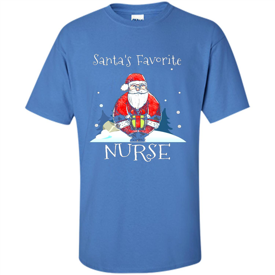 Funny Christmas Nurse Shirt, Santa_s Favorite Nurse - Shirt