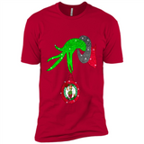 GRINCH HAND HOLDING BOSTON CELTICS NBA GLITTER CHRISTMAS PINGPONG