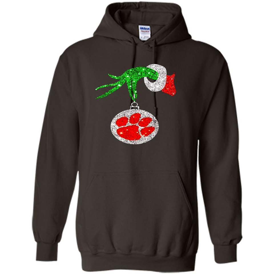 Amazing tee Clemson Tigers Glitter Grinch Monogram Ornament Christmas Gift - Sao chép - Hoodie