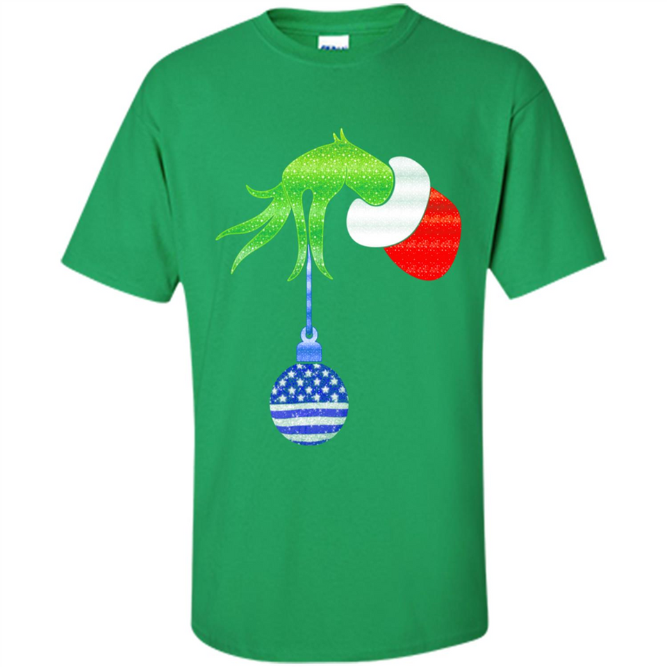 Grinch Holding American Flag ornament Christmas