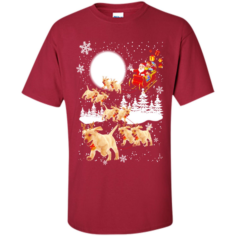 Christmas Santa Golden Retriever Sleigh For Labrador Retriever
