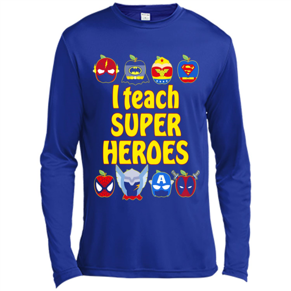 I Teach Super Heroes Funny Marvel - Canvas Long Sleeve T-Shirt