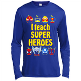 I Teach Super Heroes Funny Marvel - Canvas Long Sleeve T-Shirt
