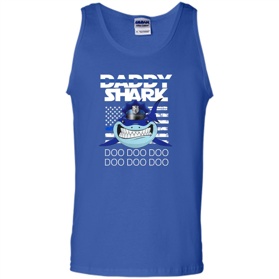 Police Daddy Shark Blue Line Tee