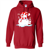 Cute Snowman drink Red Wine Christmas T-Shirt - Hoodie