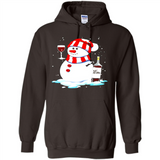 Cute Snowman drink Red Wine Christmas T-Shirt - Hoodie
