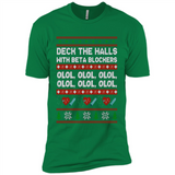 Nurse Christmas Deck The Hall Beta Blockers Sweatshirt - Premium Short Sleeve T-Shirt